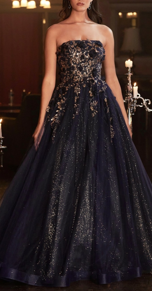 COPY - Strapless glitter formal evening pageant prom party homecoming dress